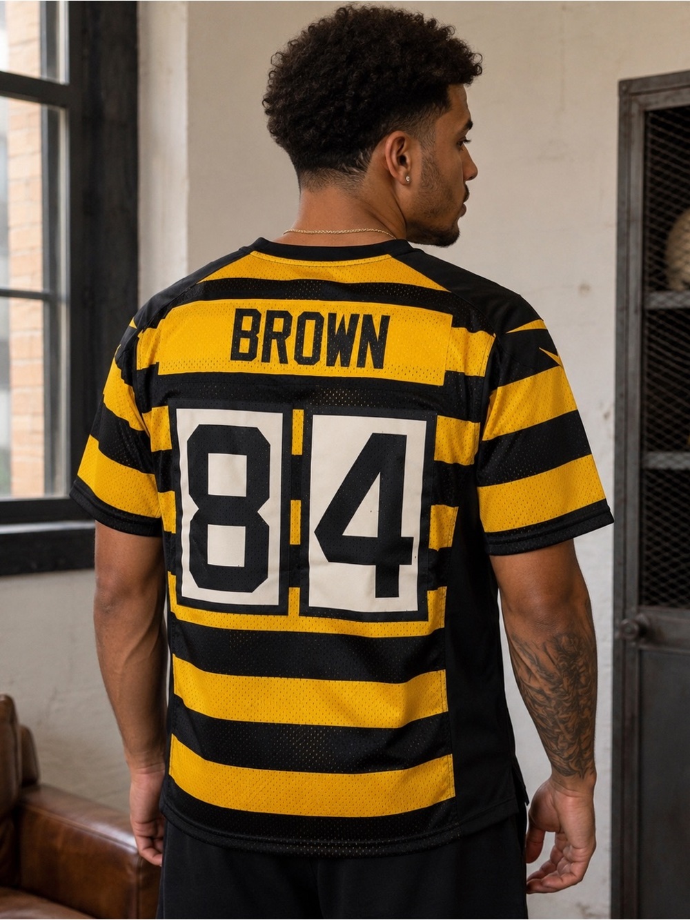 Pittsburgh Steelers Antonio Brown #84 Bumblebee Throwback Nike NFL Jersey